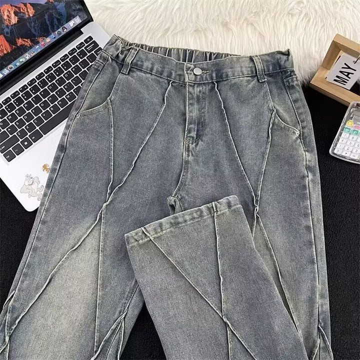 Damen Modische Denim-Hose mit innovativem Schnitt Drune