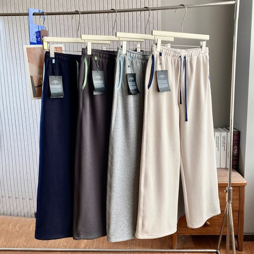 Damen lässige Freizeithose mit elastischem Bund und seitlichen Taschen Drune