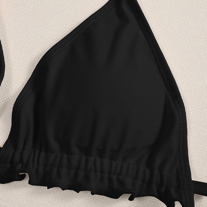 Damen Triangel-Bikini mit Rüschendetails Drune