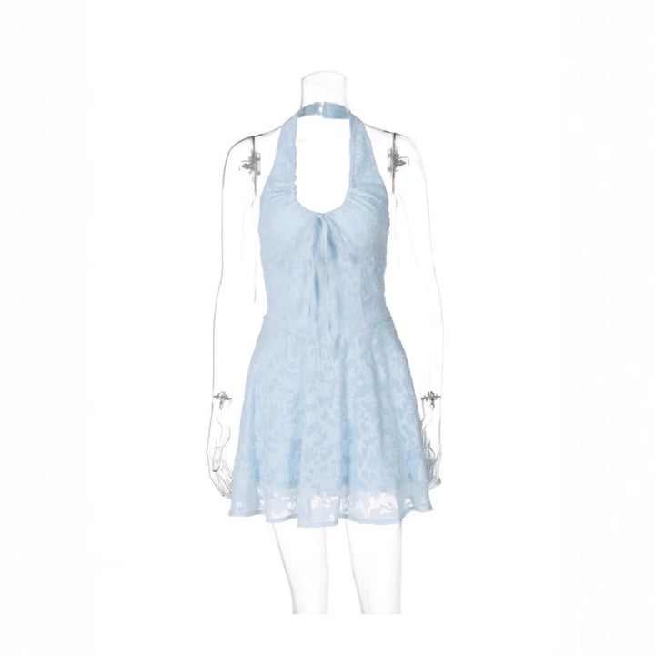 Damen Halterneck-Minikleid aus feiner Spitze Drune