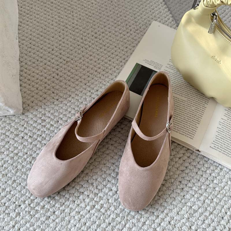Damen Ballerinas mit verstellbarem Riemen Drune