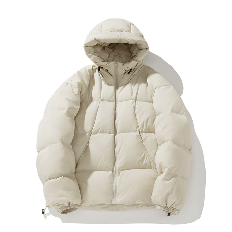 Damen Wattierte Oversize Steppjacke mit Kapuze und Kordelzug Drune