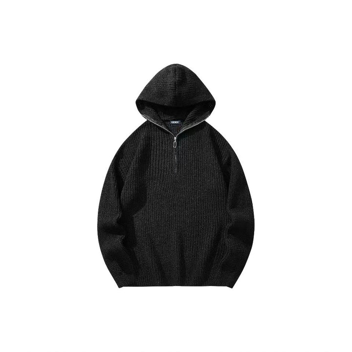 Herren Cozy Grobstrickpullover mit Reißverschluss Drune