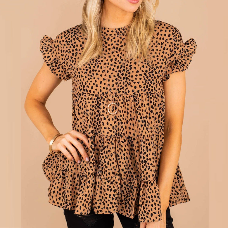 Damen Luftiges Oberteil mit Volantdetails Drune