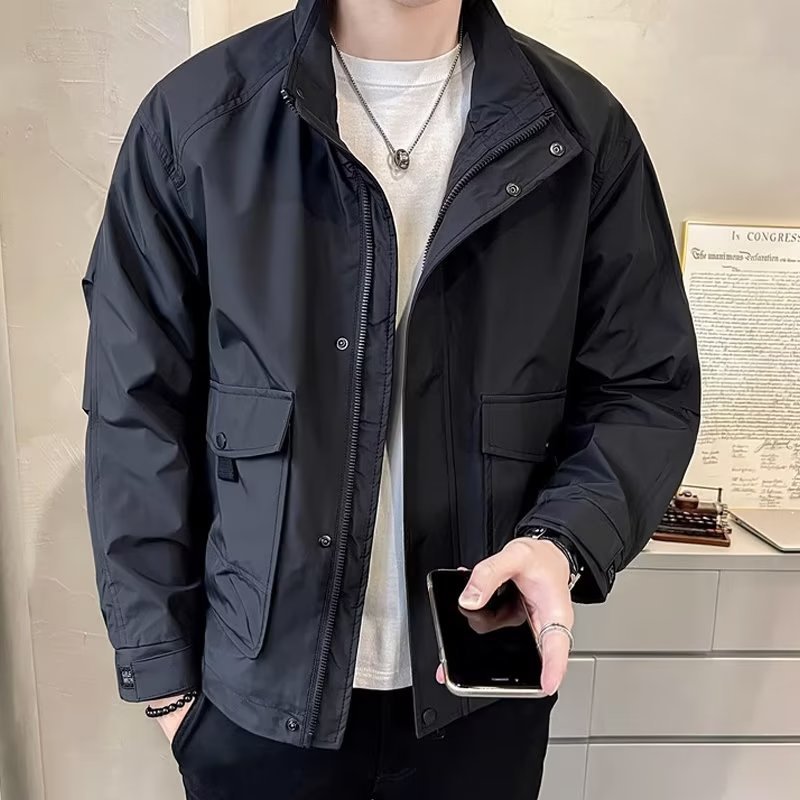 Herren leichte Utility-Jacke mit funktionalen Taschen Drune