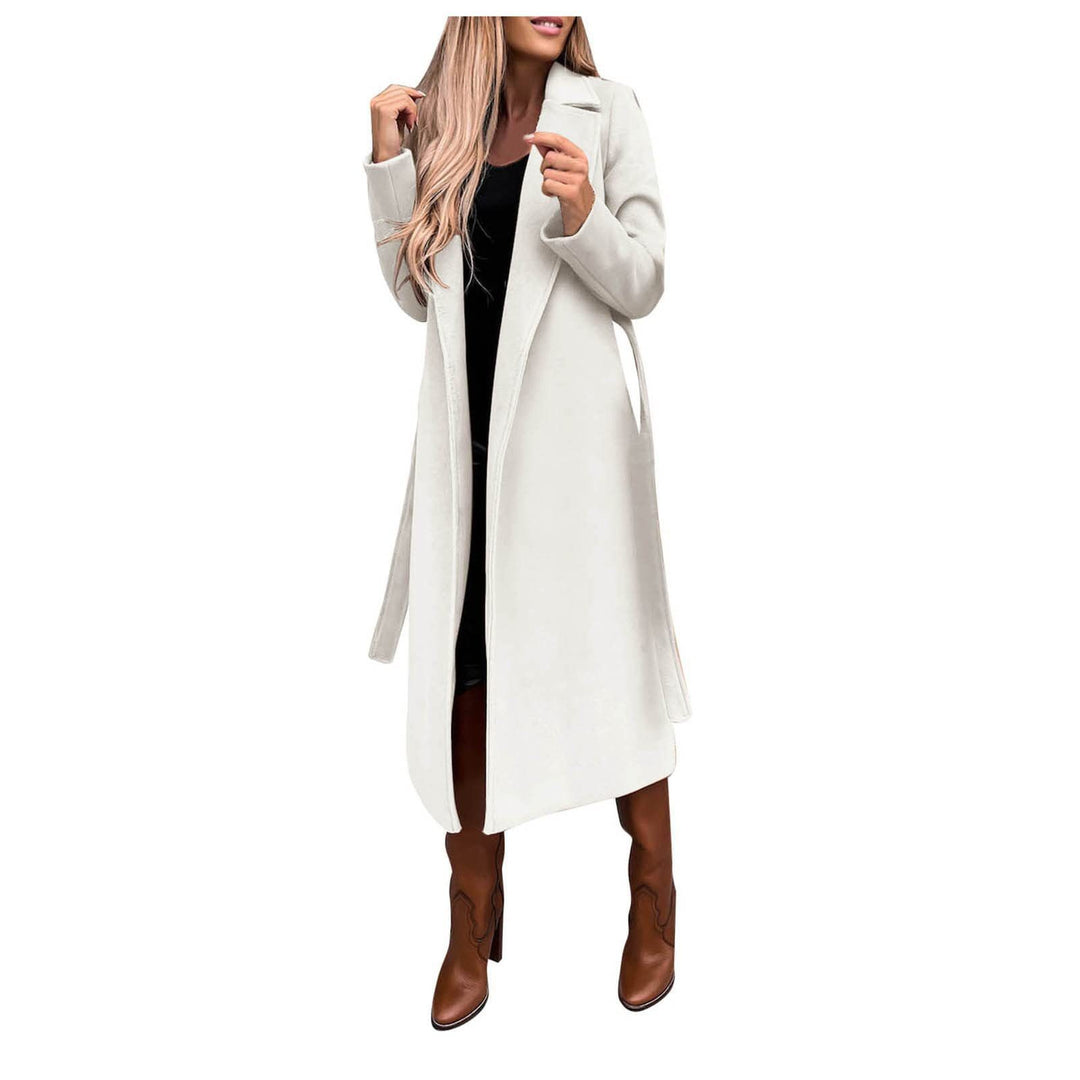 Damen eleganter und warmer Wollmantel Drune