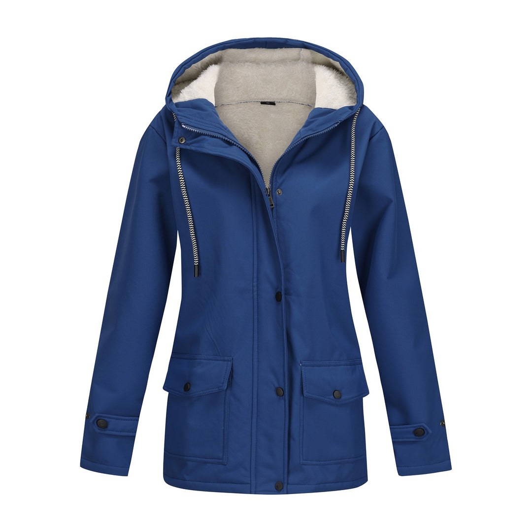 Damen Funktionale Winterjacke mit Fleece-Futter und Kapuze Drune