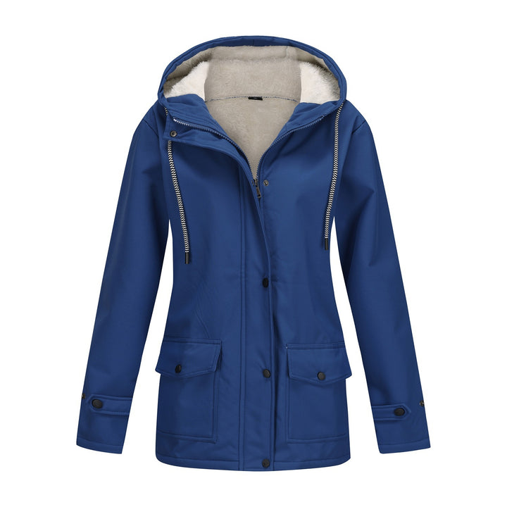 Damen Modische Outdoor-Jacke mit Fleece-Futter