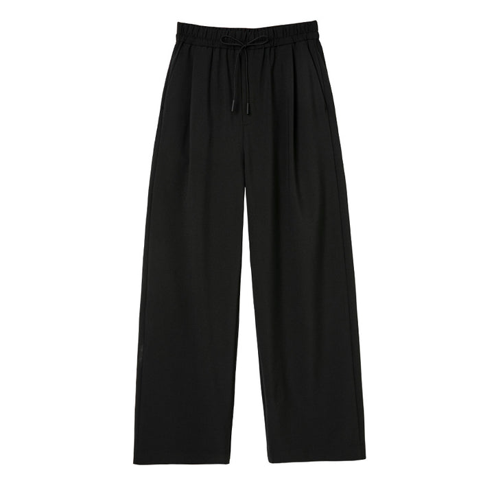 Damen weite Palazzo-Hose mit elastischem Bund und Tunnelzug Drune