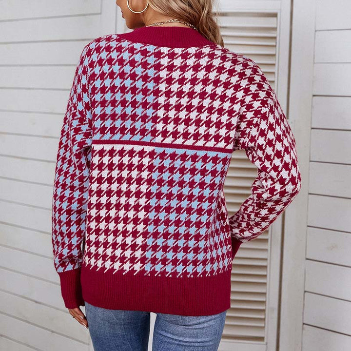 Drune | Geometrischer Strickpullover Mit Trendigem Muster