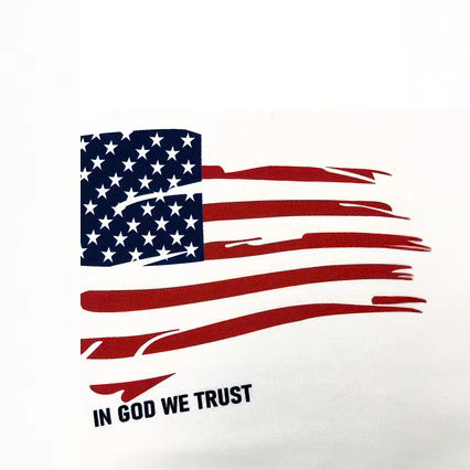 Damen Sweatshirt mit amerikanischem Flaggenmotiv und Sternen Drune