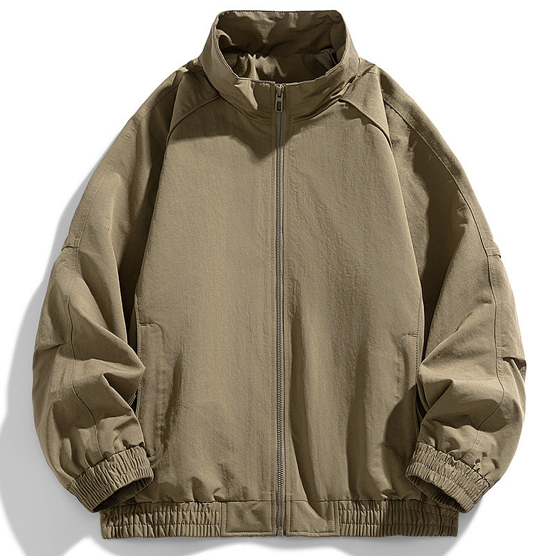 Herren urbaner Oversize-Blouson mit Stehkragen, Raglanärmeln und Utility-Ärmeltasche Drune
