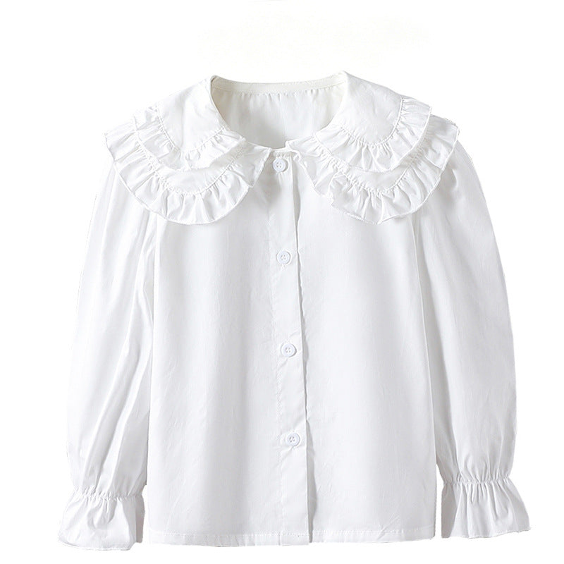 Mädchen elegante Bluse mit Rüschendetails Drune