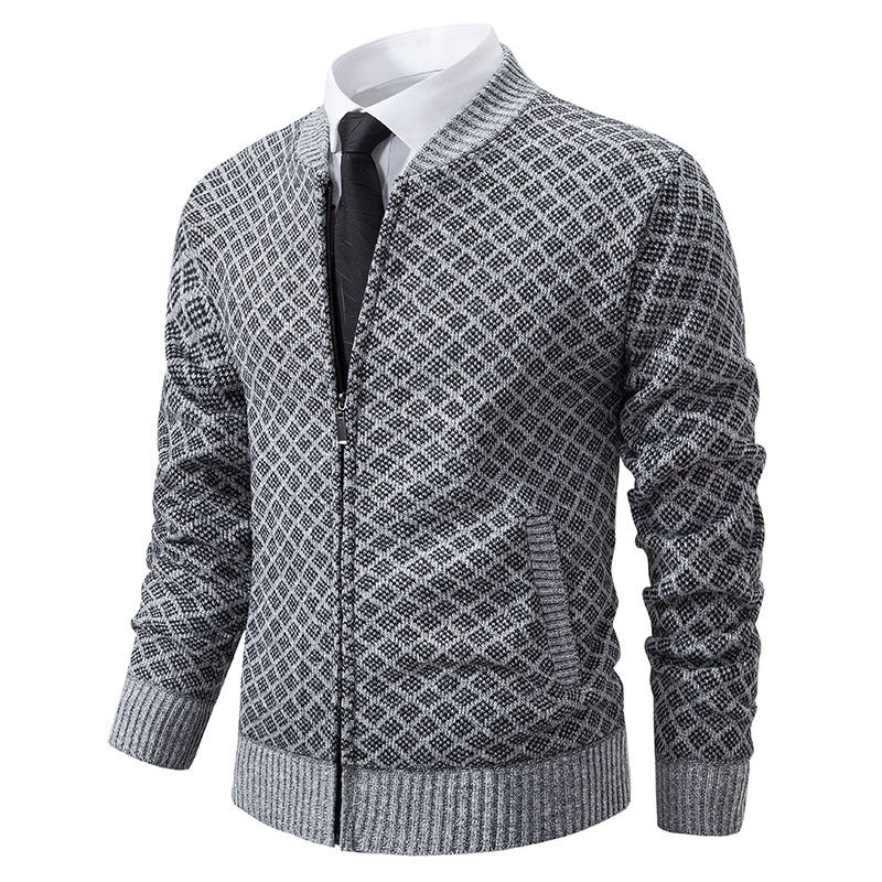 Herren modischer Strickblazer mit feinem Strukturmuster Drune