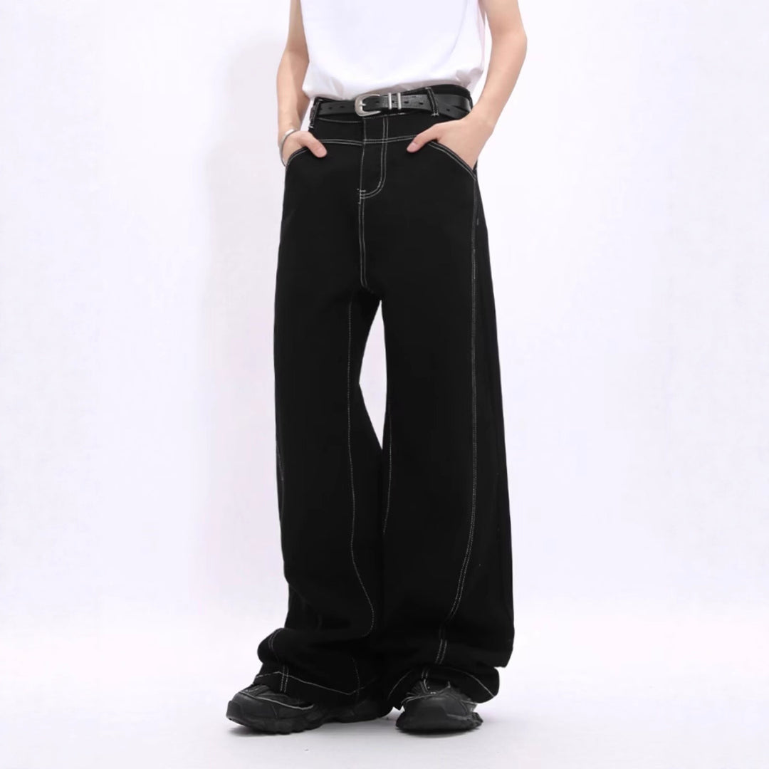 Damen Modische Weite Jeans Drune