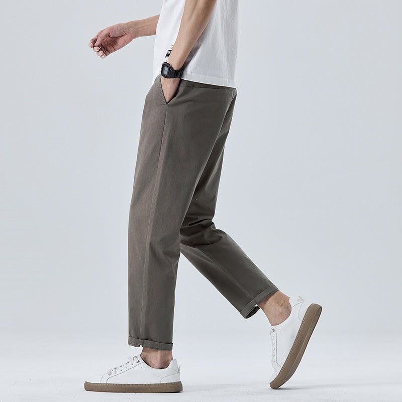 Herren Modische Chino-Hose mit Bundfalten Drune