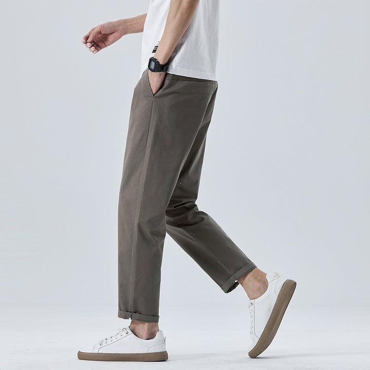 Herren Modische Chino-Hose mit Bundfalten Drune