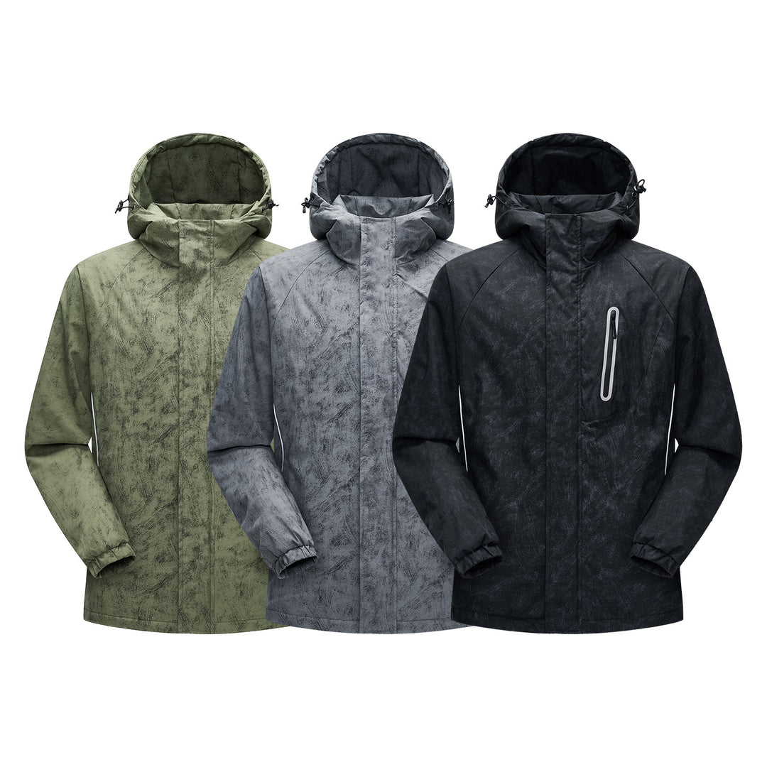 Herren Technische Regenjacke mit verschweißten Nähten und reflektierenden Details Drune