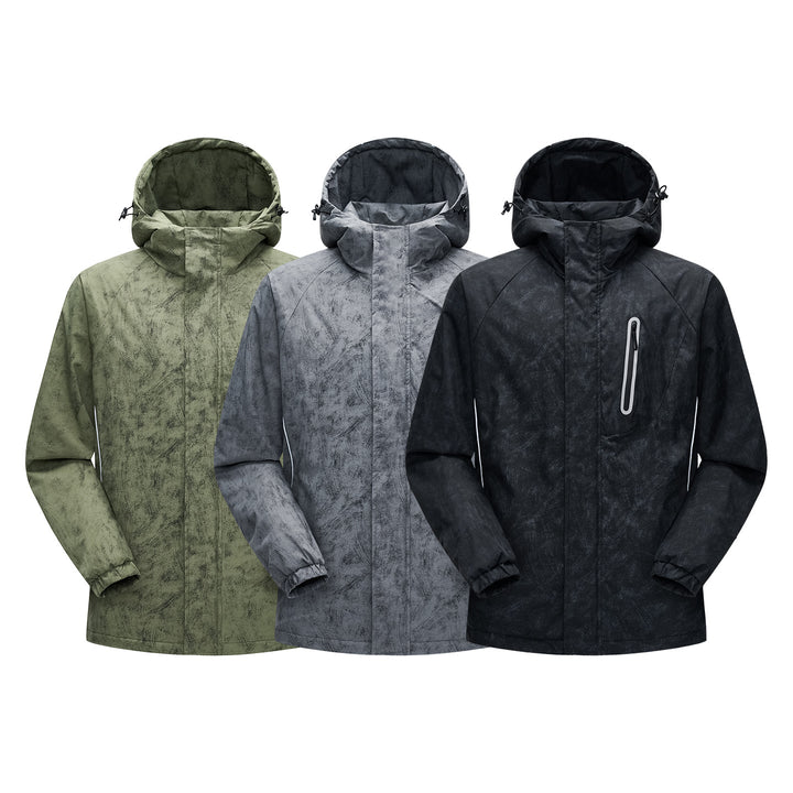 Herren Technische Regenjacke mit verschweißten Nähten und reflektierenden Details Drune
