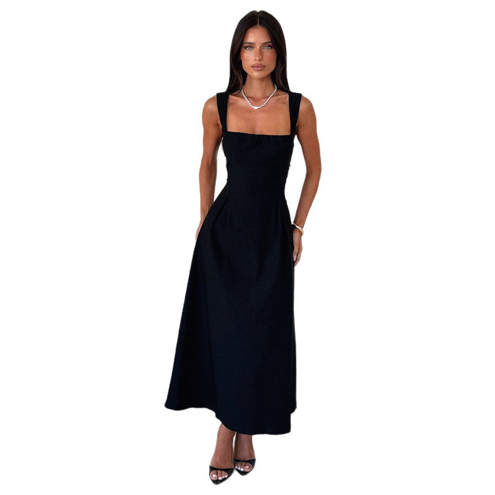 Damen Maxi-Kleid mit schulterfreiem Design und eleganten Rüschendetails Drune