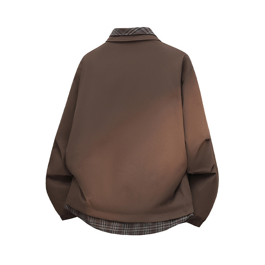 Herren Modische Übergangsjacke mit Karomuster Drune