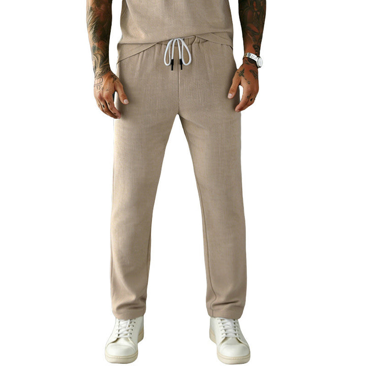 Herren Slim-Fit Jogginghose mit Kordelzug, elastischem Bund und seitlichen Eingrifftaschen Drune