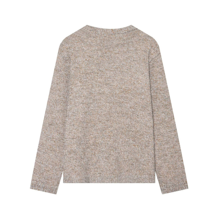 Damen Grobstrick-Cardigan mit Rundhalsausschnitt und Knopfleiste Drune