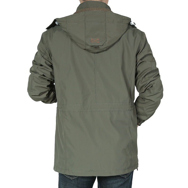 Herren Multifunktionale Übergangsjacke mit Kapuze Drune