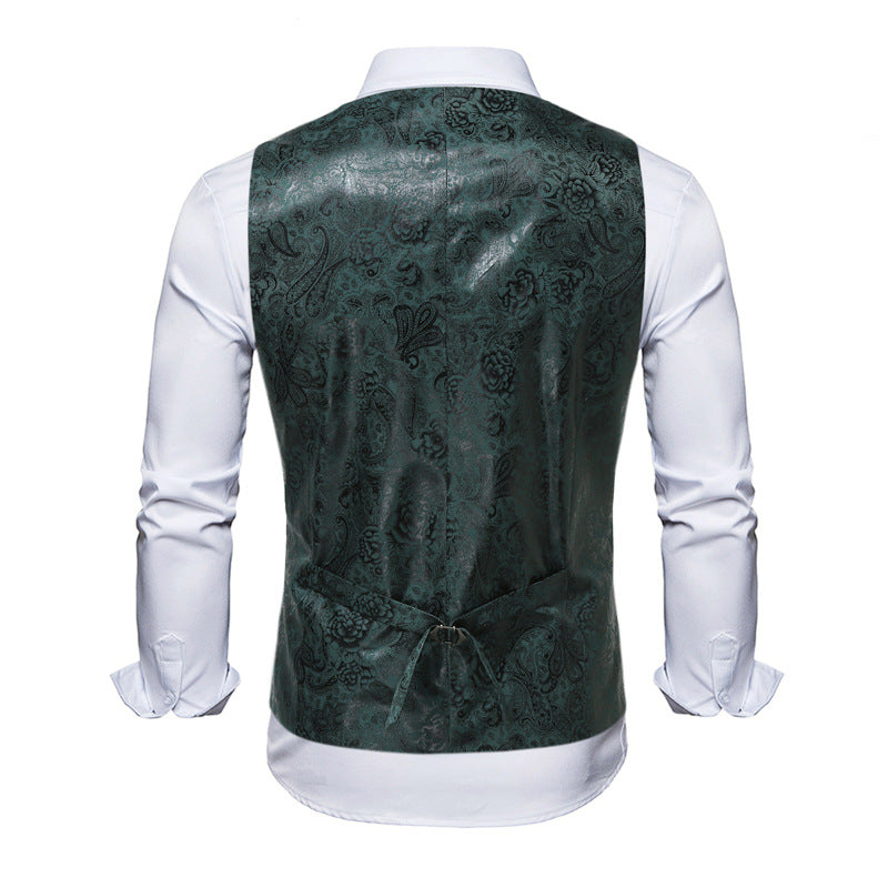 Herren elegante Blumenmusterweste Drune