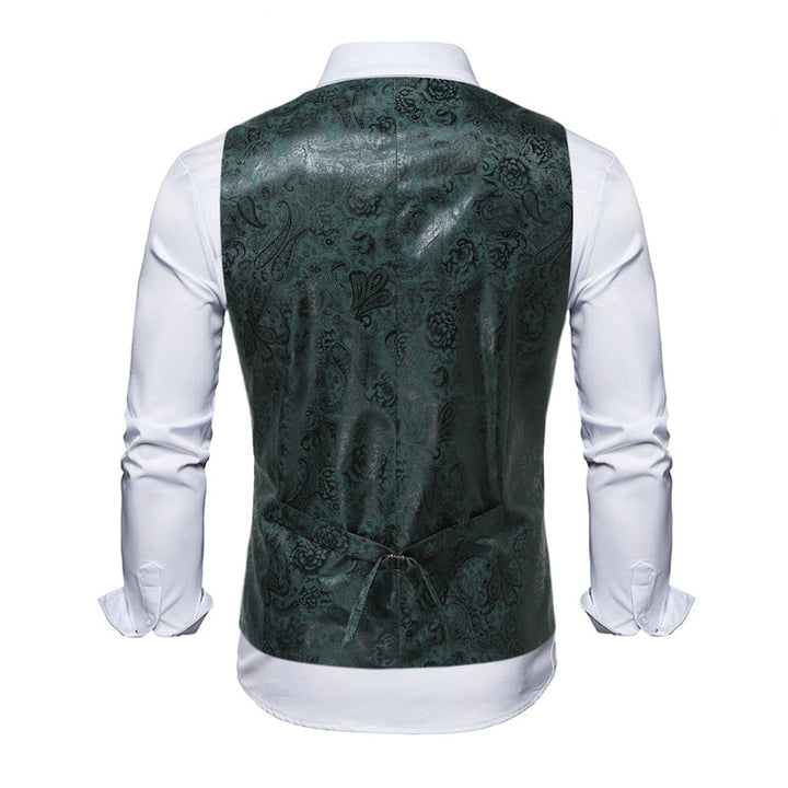 Herren elegante Blumenmusterweste Drune