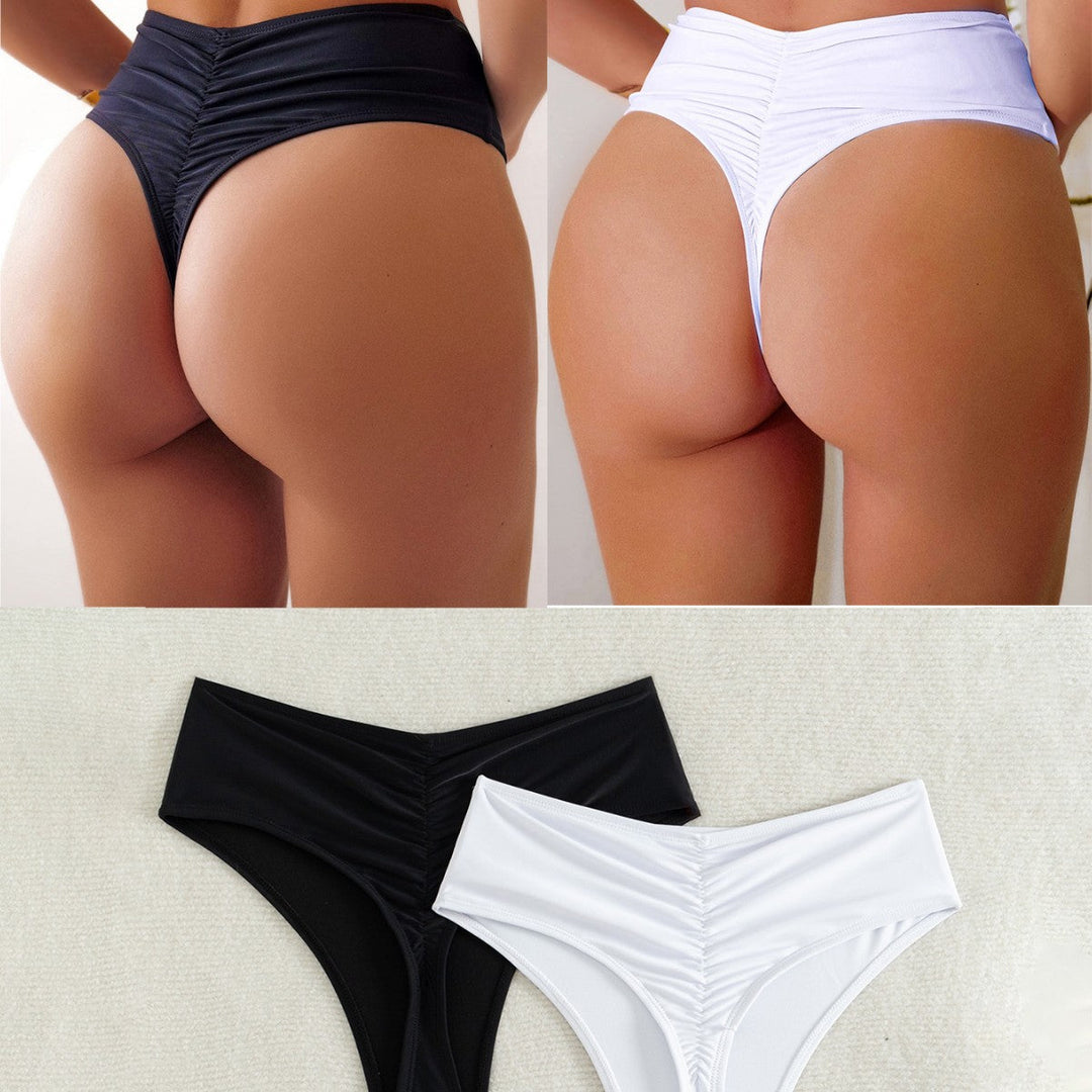 Damen Hochgeschnittener Bikini mit seitlichen Bindebändern Drune