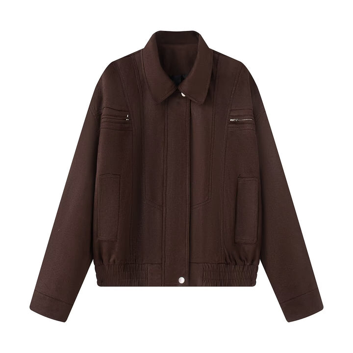 Damen elegante Übergangsjacke mit praktischen Taschen Drune