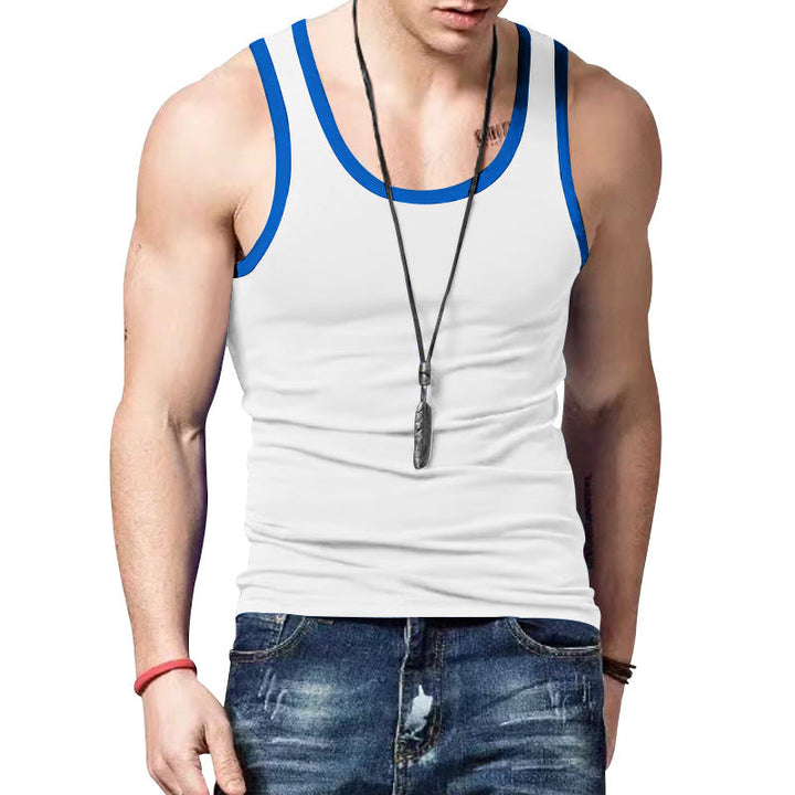 Herren sportliches Tanktop mit Kontraststreifen Drune