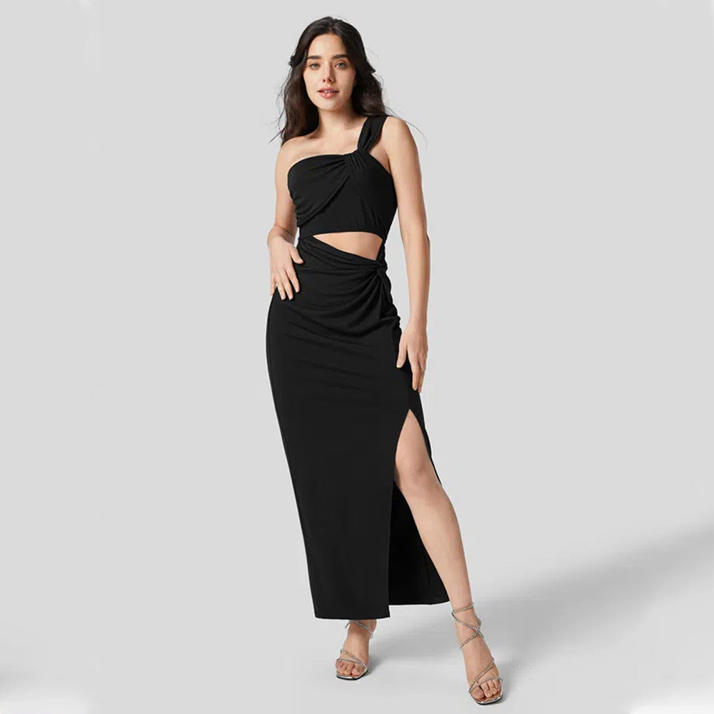 Damen Elegantes Wickelkleid mit asymmetrischen Cut-Out-Details und figurbetonter Silhouette Drune