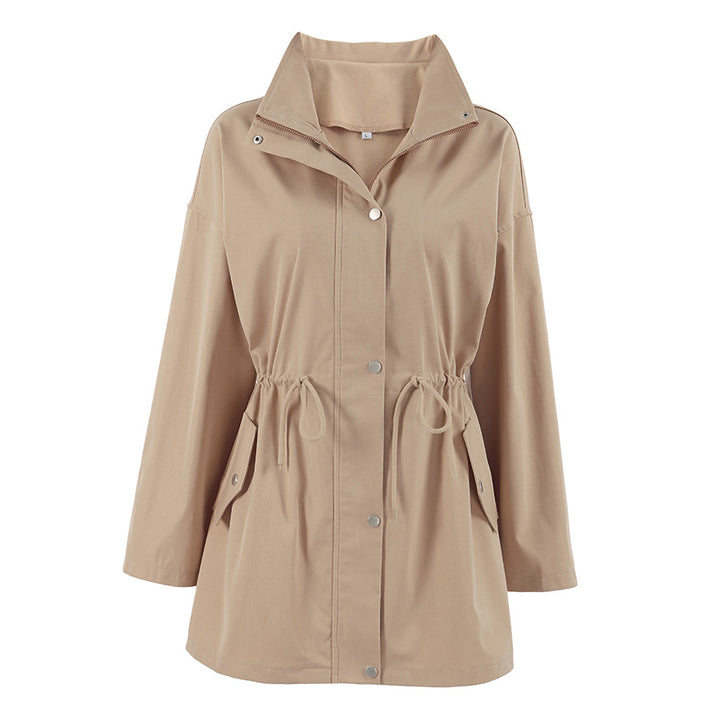 Damen urbane Übergangsjacke mit taillierbarem Kordelzug Drune