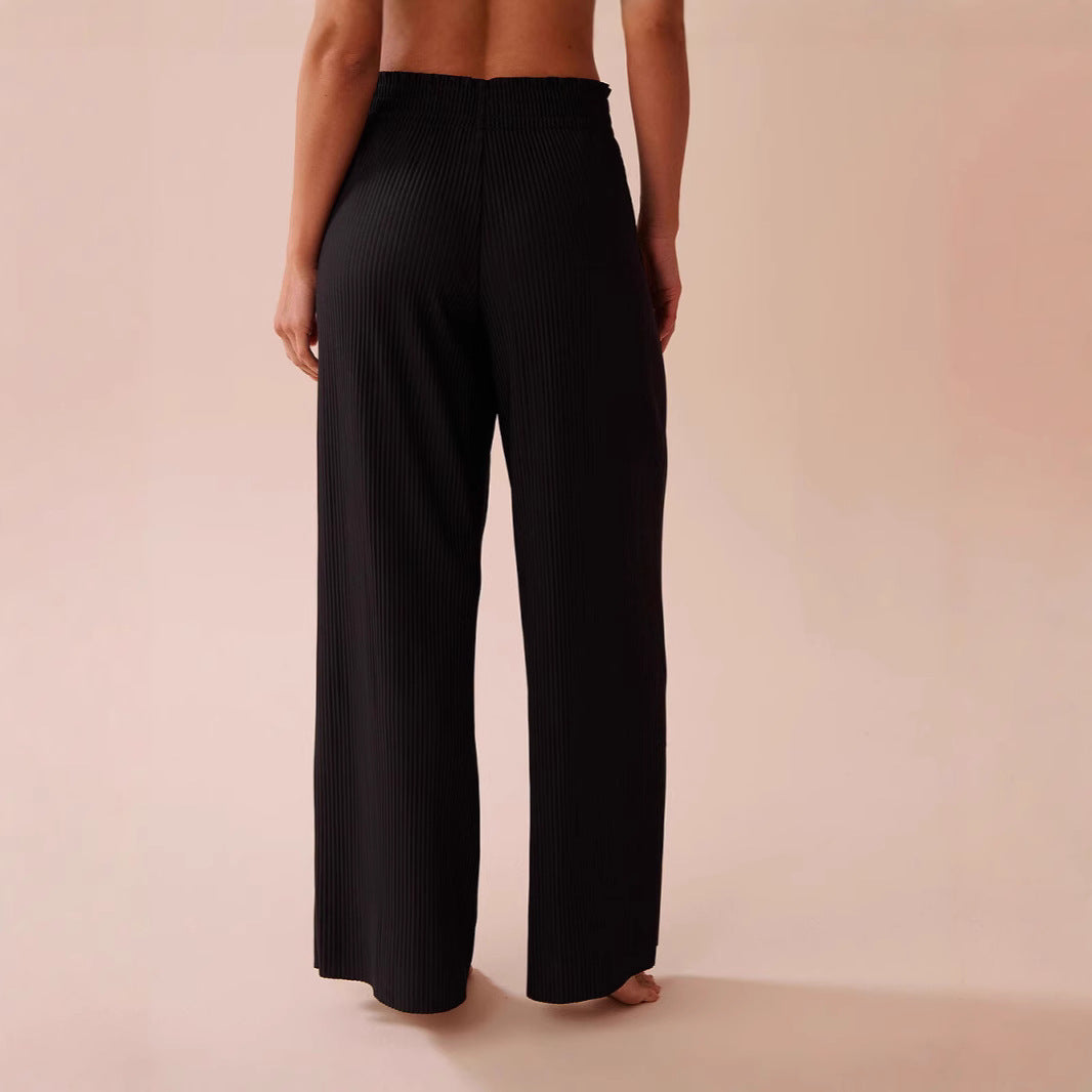 Damen elegante Plissierte Freizeithose Drune