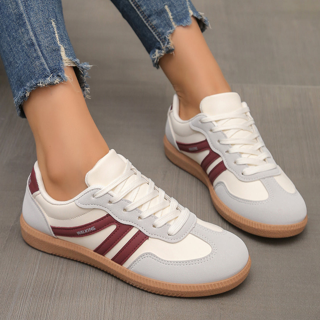Damen Sportliche Retro‑Sneaker mit gepolstertem Schaft und profilierter Gummisohle Drune
