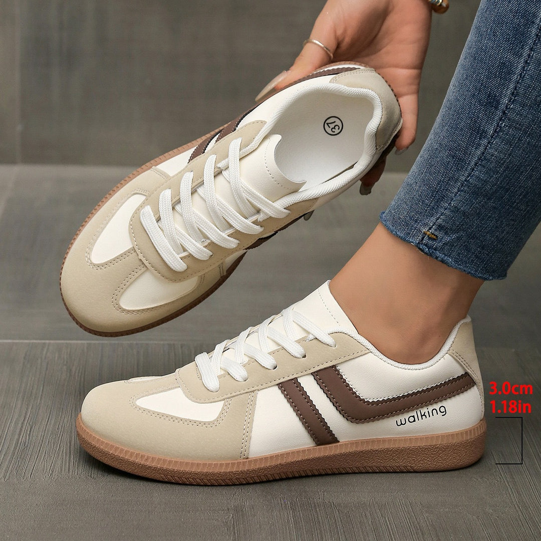 Damen Retro-Sneaker mit Gummisohle, leichtem Textilfutter und Komfortfußbett Drune