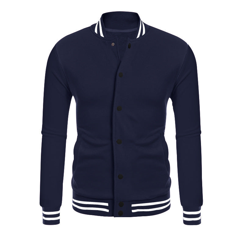 Herren Sportjacke mit kontrastierenden Bündchen und modernen Druckknöpfen Drune