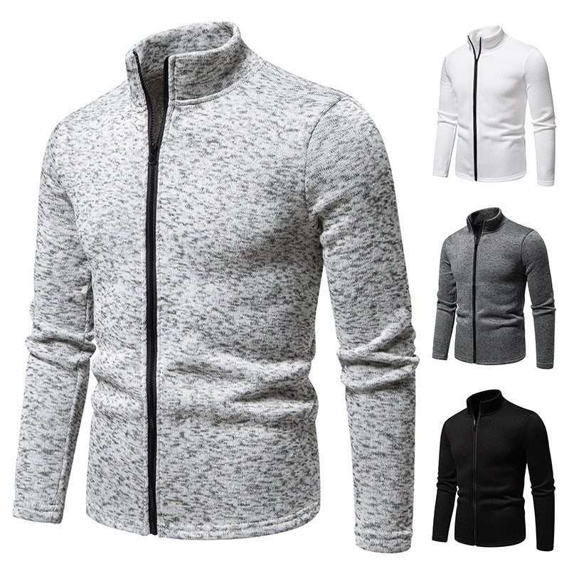 Herren Fleecejacke mit hohem Kragen und durchgehendem Reißverschluss Drune