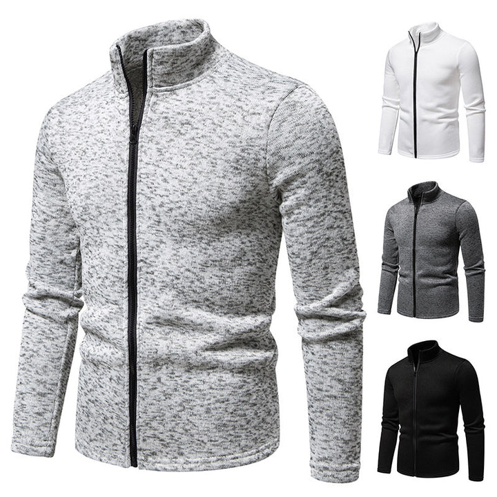 Herren Fleecejacke mit hohem Kragen und durchgehendem Reißverschluss Drune