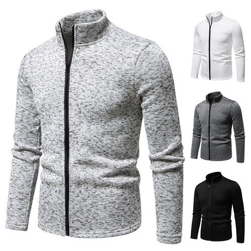 Herren Fleecejacke mit hohem Kragen und durchgehendem Reißverschluss Drune