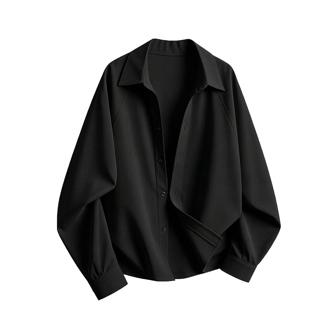 Damen Oversize-Blusenshirt aus fließendem Stretch mit Hemdkragen Drune