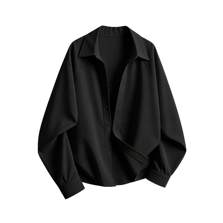 Damen Oversize-Blusenshirt aus fließendem Stretch mit Hemdkragen Drune