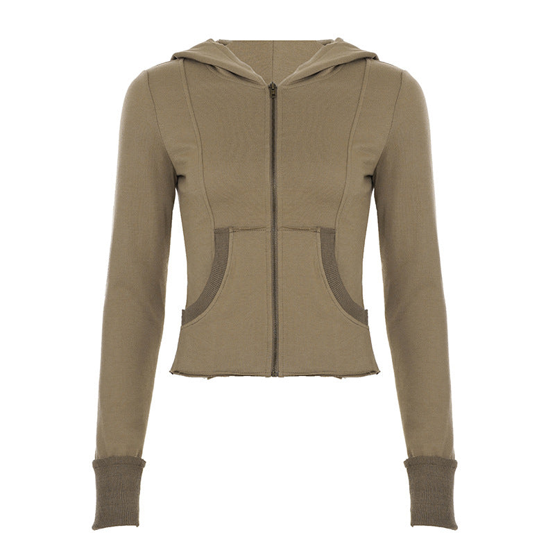 Damen nan Stretch-Flared-Hose mit hoher Taille, aufgesetzten Taschen und seitlichen Einsatzbahnen Drune