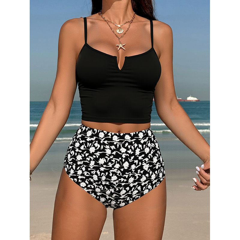 Damen Crop-Top Bikini mit hochgeschnittenem Slip Drune