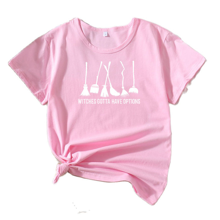 Frauen Grafik Besenstiel Humor T-Shirt Drune