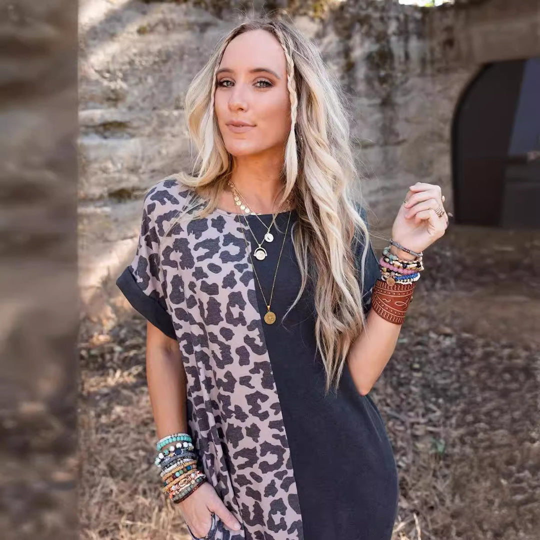Damen Freizeitkleid im trendigen Leopardenmuster Drune