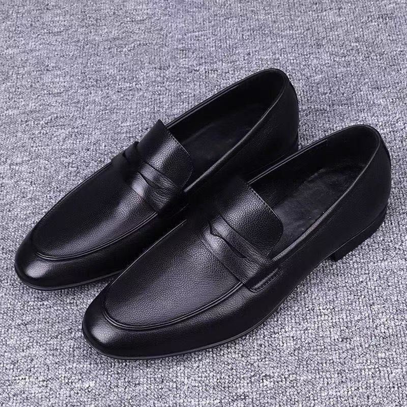 Herren Elegante Lederschlüpfschuhe Drune