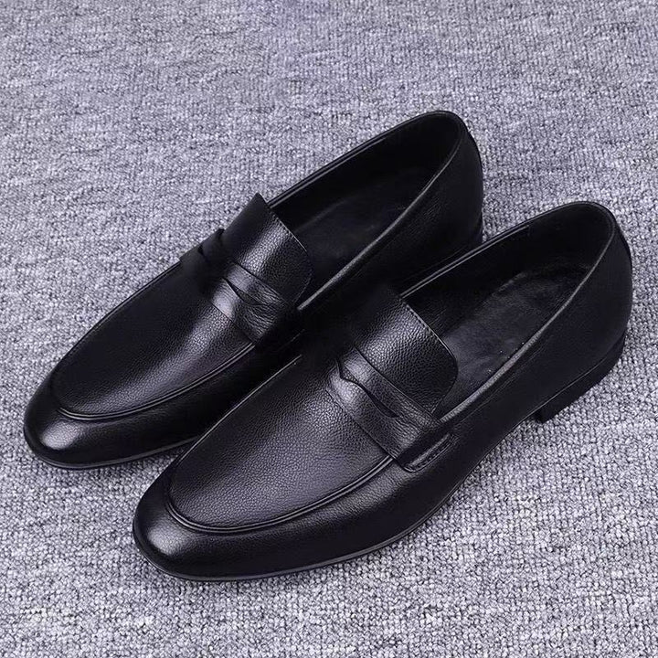Herren Elegante Lederschlüpfschuhe Drune